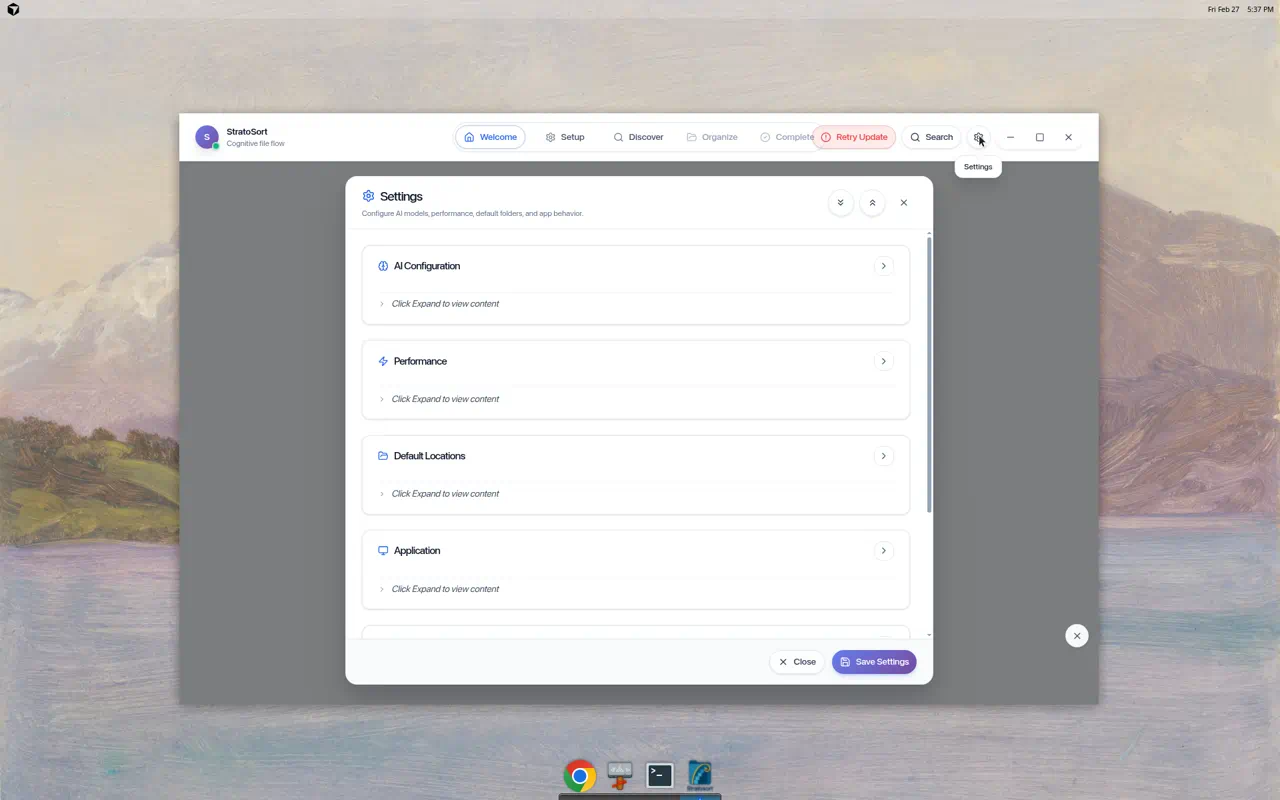 Settings Application