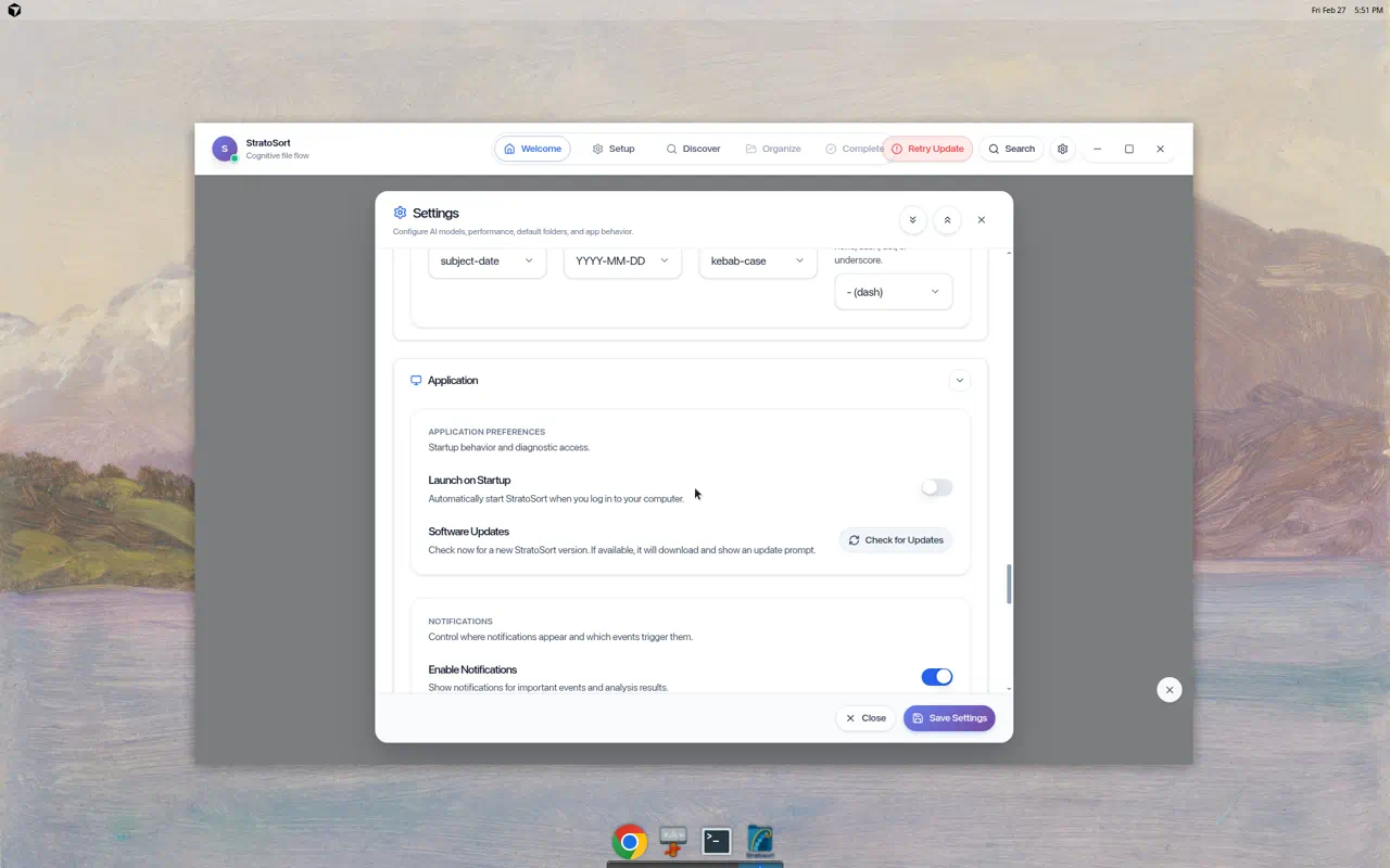 Application Settings